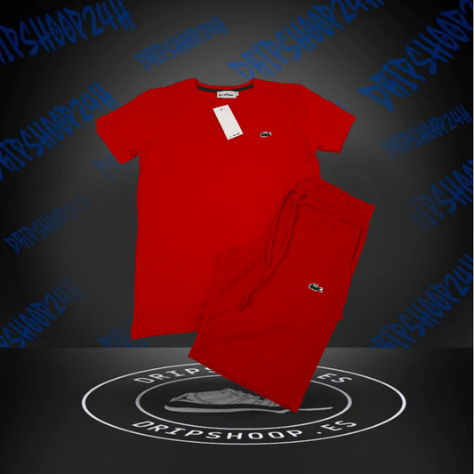 Conjunto Lacoste Rojo